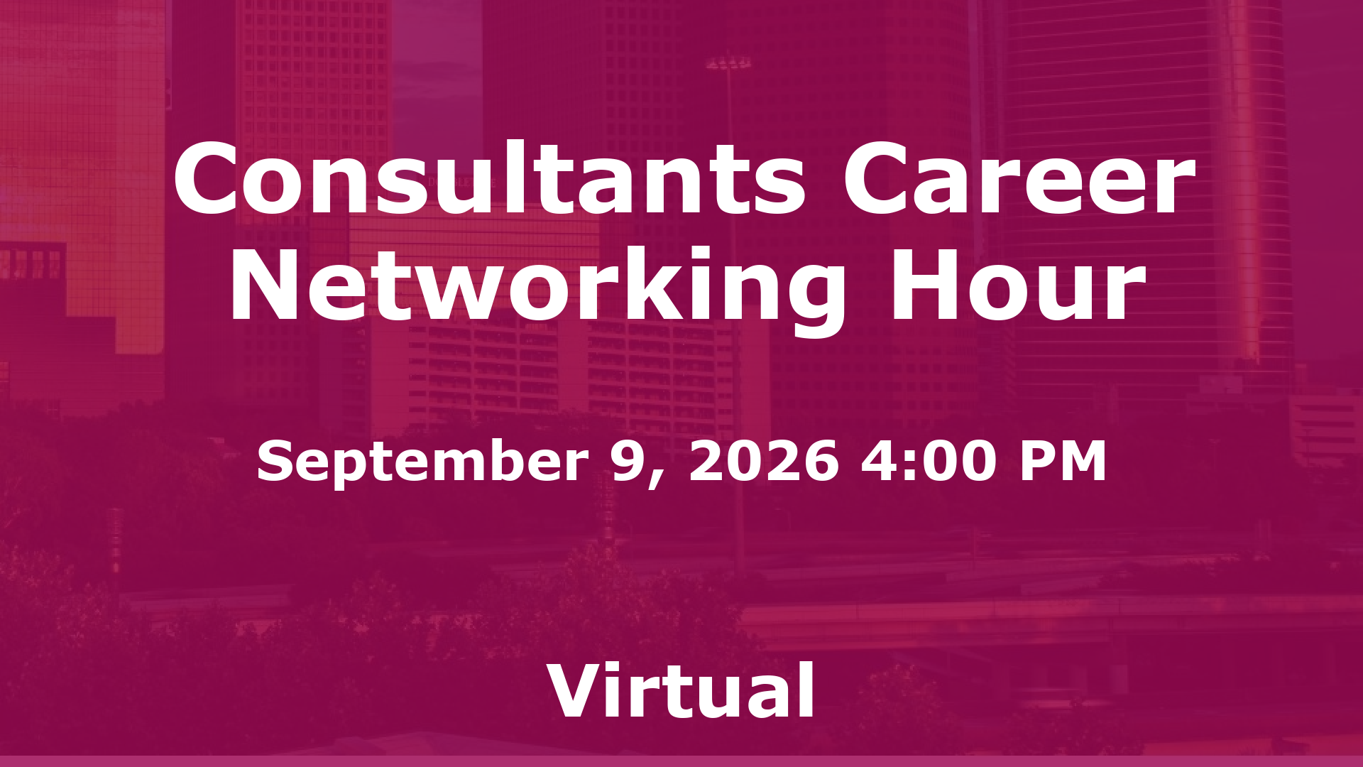 Consultants Career Networking Hour event image